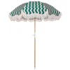 The Holiday Beach Umbrella - Ocean Green And Pink Stripe^Business & Pleasure Co. Outlet
