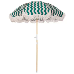 The Holiday Beach Umbrella - Ocean Green And Pink Stripe^Business & Pleasure Co. Outlet