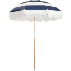 The Holiday Beach Umbrella - Navy Capri Stripe^Business & Pleasure Co. Clearance