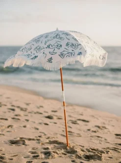 The Holiday Beach Umbrella - Le Basque Navy^Business & Pleasure Co. Clearance