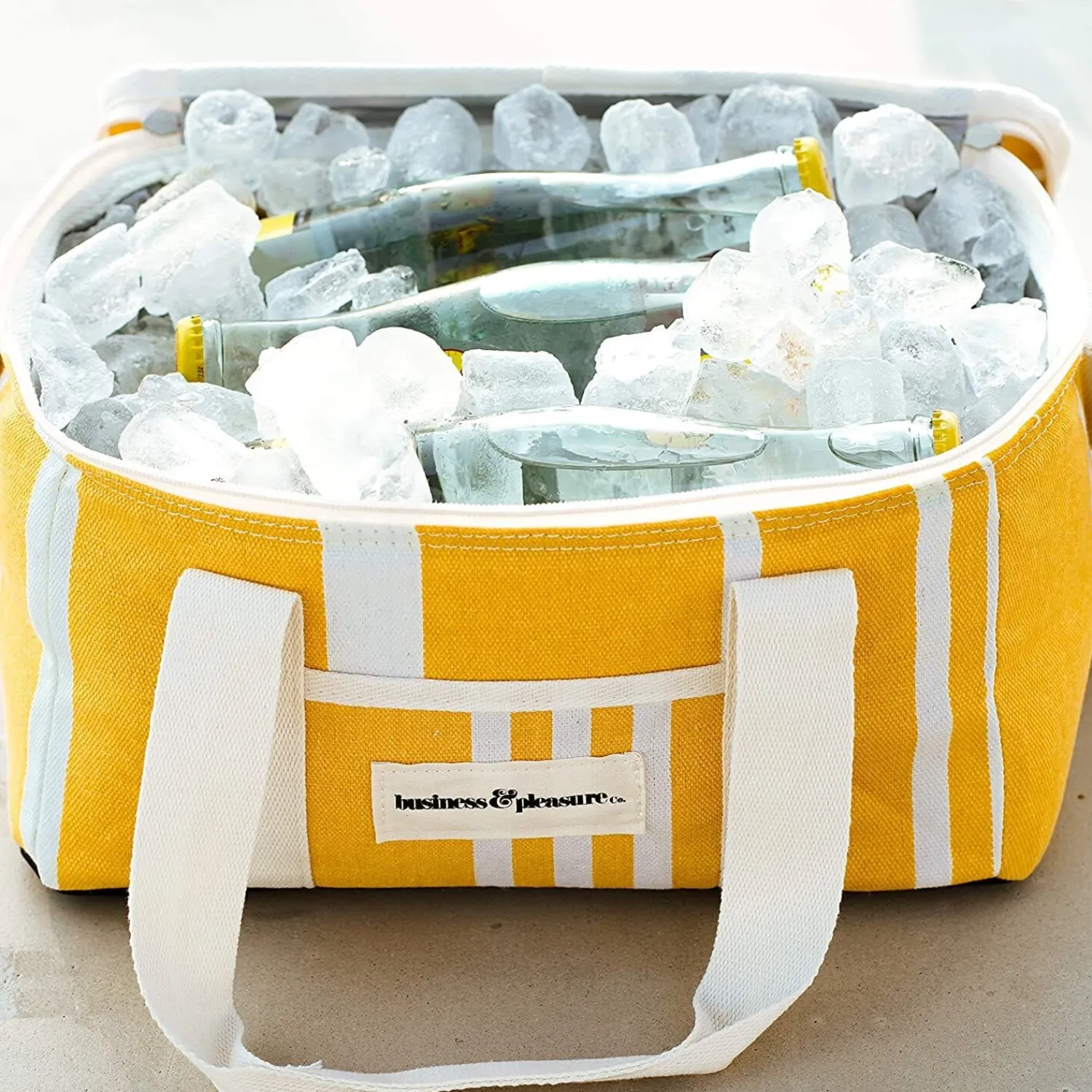 The Holiday Cooler Bag - Fff Yellow Stripe^Business & Pleasure Co. Fashion