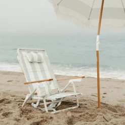 The Holiday Tommy Chair - Sage Capri Stripe^Business & Pleasure Co. Best