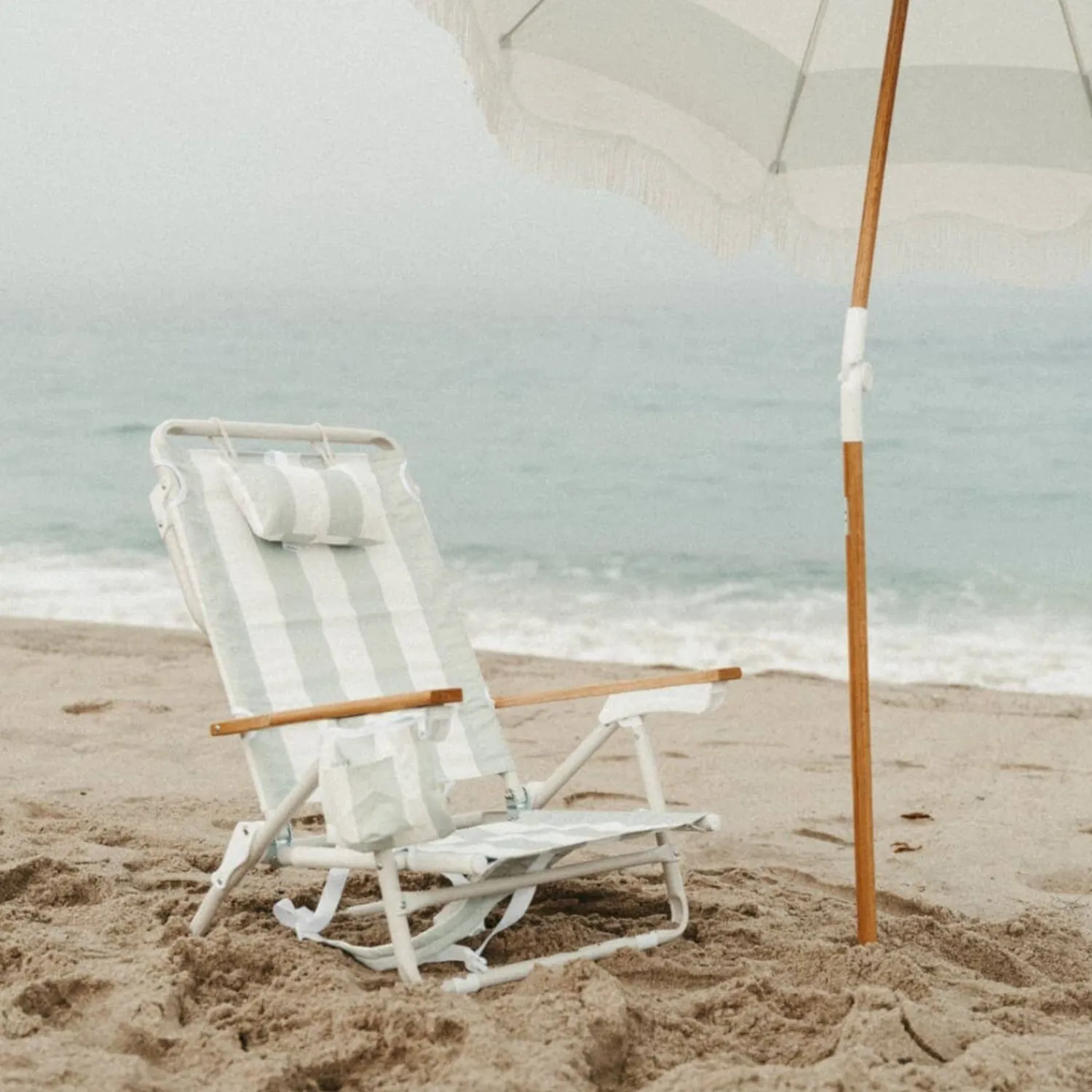 The Holiday Tommy Chair - Sage Capri Stripe^Business & Pleasure Co. Best