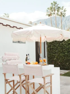 The Market Umbrella - Lauren'S Pink Stripe^Business & Pleasure Co. Best