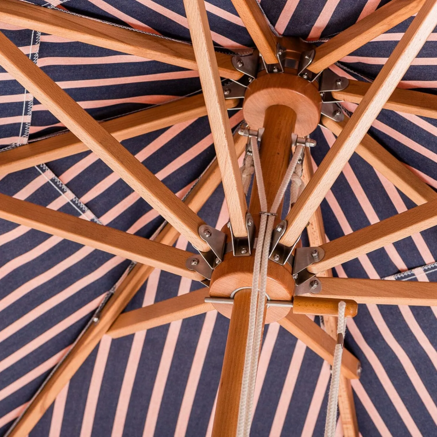 The Market Umbrella - Monaco Navy And Pink Stripe^Business & Pleasure Co. Sale