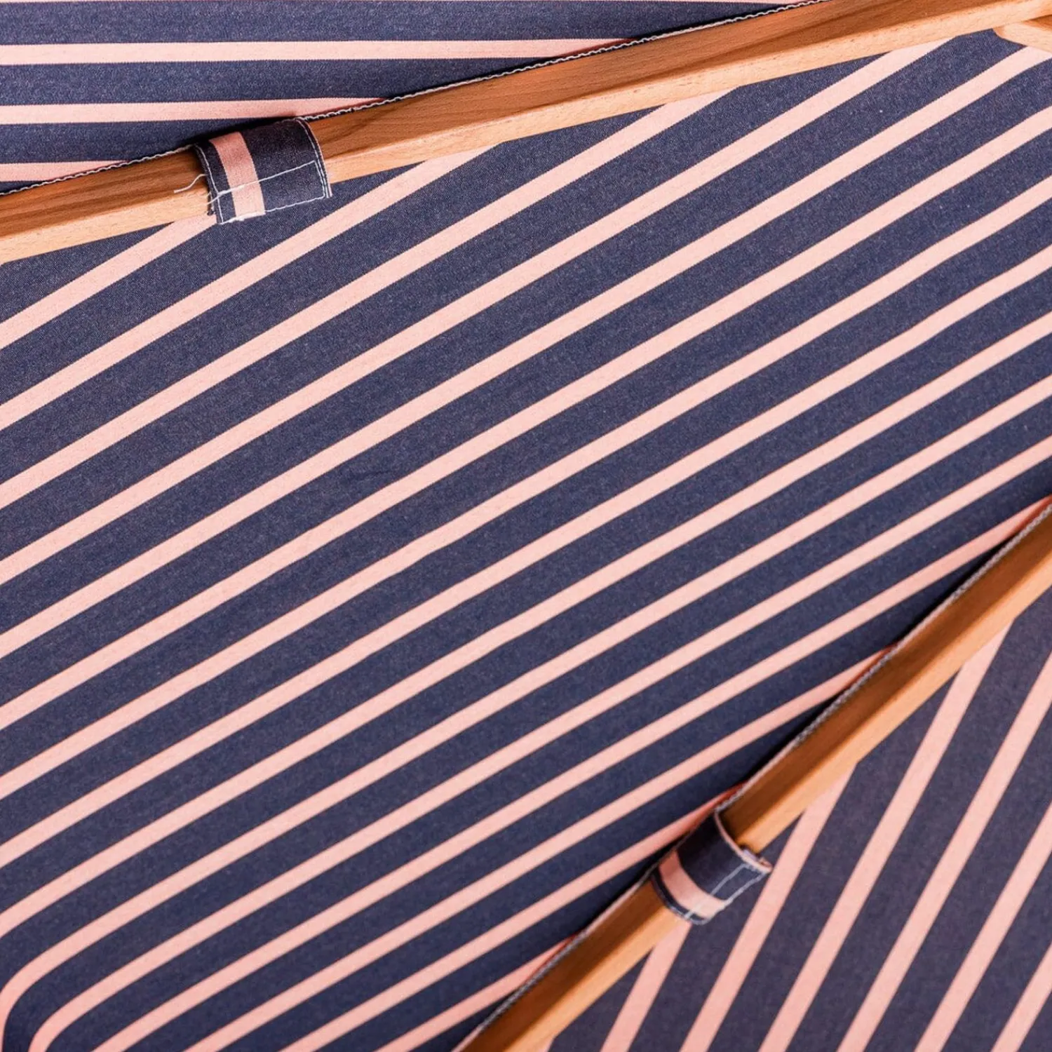 The Market Umbrella - Monaco Navy And Pink Stripe^Business & Pleasure Co. Sale
