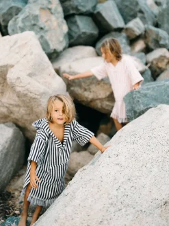 The Mini Poncho - Lauren'S Navy Stripe^Business & Pleasure Co. Fashion