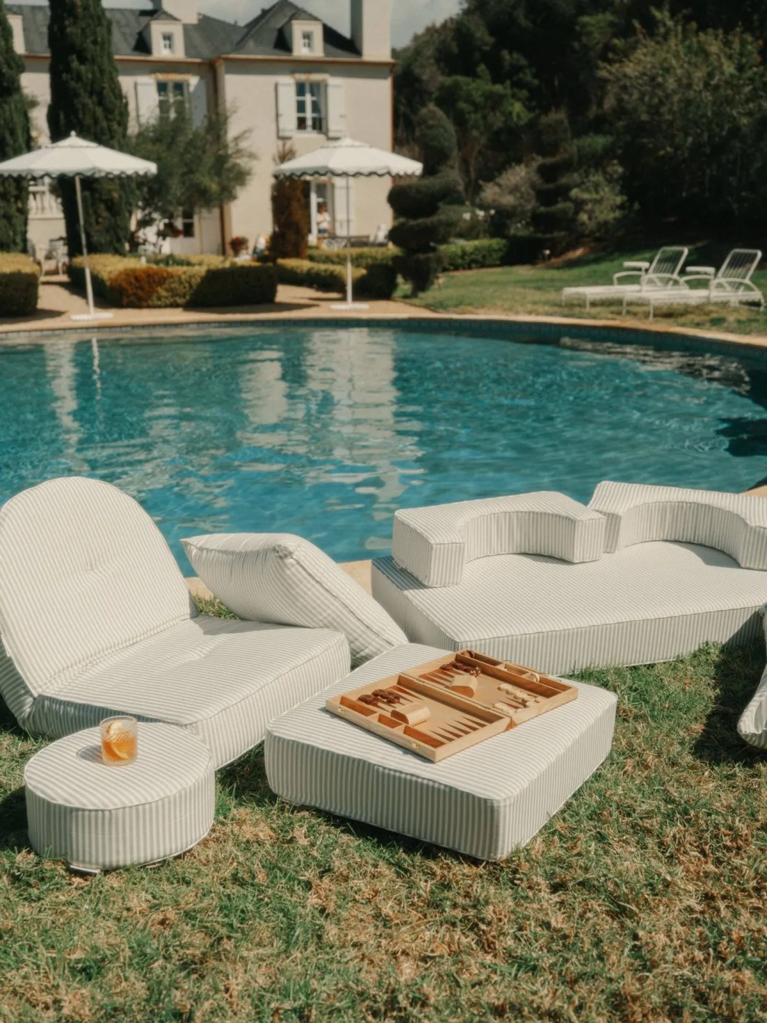 The Modular Pillow Stack - Lauren'S Sage Stripe^Business & Pleasure Co. New