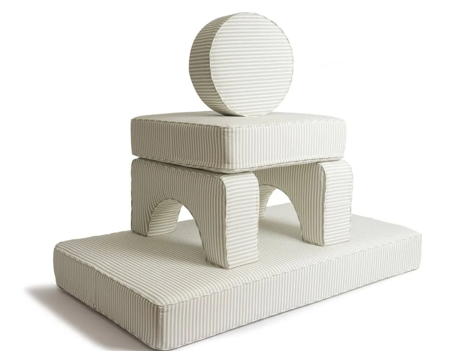 The Modular Pillow Stack - Lauren'S Sage Stripe^Business & Pleasure Co. New