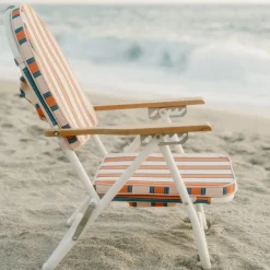 The Pam Chair - Bistro Dusty Pink Stripe^Business & Pleasure Co. Fashion