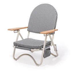 The Pam Chair - Laurens Navy Stripe^Business & Pleasure Co. Sale