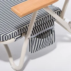 The Pam Chair - Laurens Navy Stripe^Business & Pleasure Co. Sale