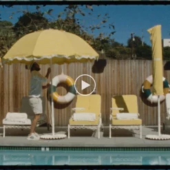 The Patio Umbrella - Malibu Black Stripe^Business & Pleasure Co. Discount