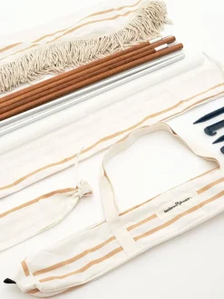 The Premium Beach Tent - Sand Two Stripe^Business & Pleasure Co. Fashion