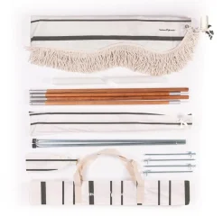 The Premium Beach Tent - Vintage Black Stripe^Business & Pleasure Co. Fashion