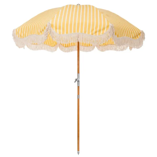 The Premium Beach Umbrella - Monaco Mimosa Stripe^Business & Pleasure Co. Sale