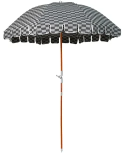 The Premium Beach Umbrella - Vintage Green Check^Business & Pleasure Co. Online