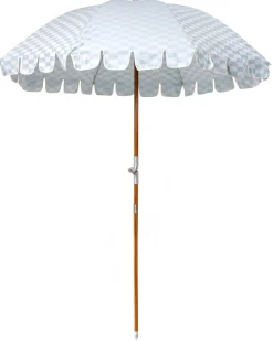 The Premium Beach Umbrella - Vintage Blue Check^Business & Pleasure Co. Online