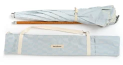 The Premium Beach Umbrella - Vintage Blue Check^Business & Pleasure Co. Online