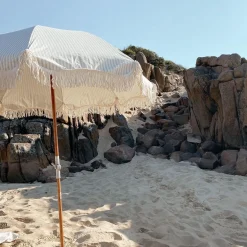 The Premium Beach Umbrella - Lauren'S Sage Stripe^Business & Pleasure Co. Outlet