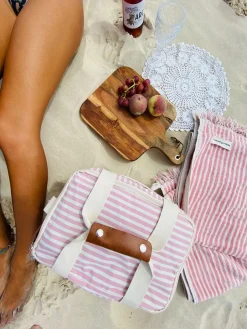 The Premium Cooler Bag - Lauren'S Pink Stripe^Business & Pleasure Co. Outlet