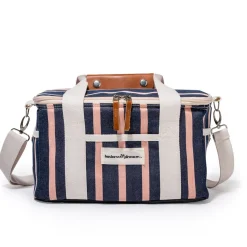 The Premium Cooler Bag - Monaco Navy And Pink Stripe^Business & Pleasure Co. Clearance