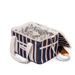 The Premium Cooler Bag - Monaco Navy And Pink Stripe^Business & Pleasure Co. Clearance