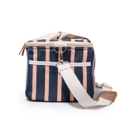 The Premium Cooler Bag - Monaco Navy And Pink Stripe^Business & Pleasure Co. Clearance