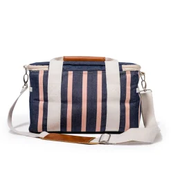 The Premium Cooler Bag - Monaco Navy And Pink Stripe^Business & Pleasure Co. Clearance