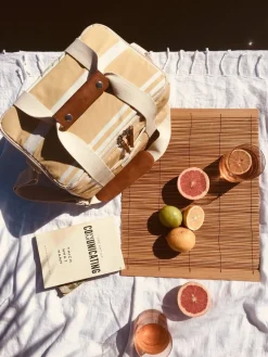 The Premium Cooler Bag - Vintage Yellow Stripe^Business & Pleasure Co. Best