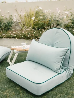 The Rectangle Throw Pillow - Rivie Green^Business & Pleasure Co. Clearance