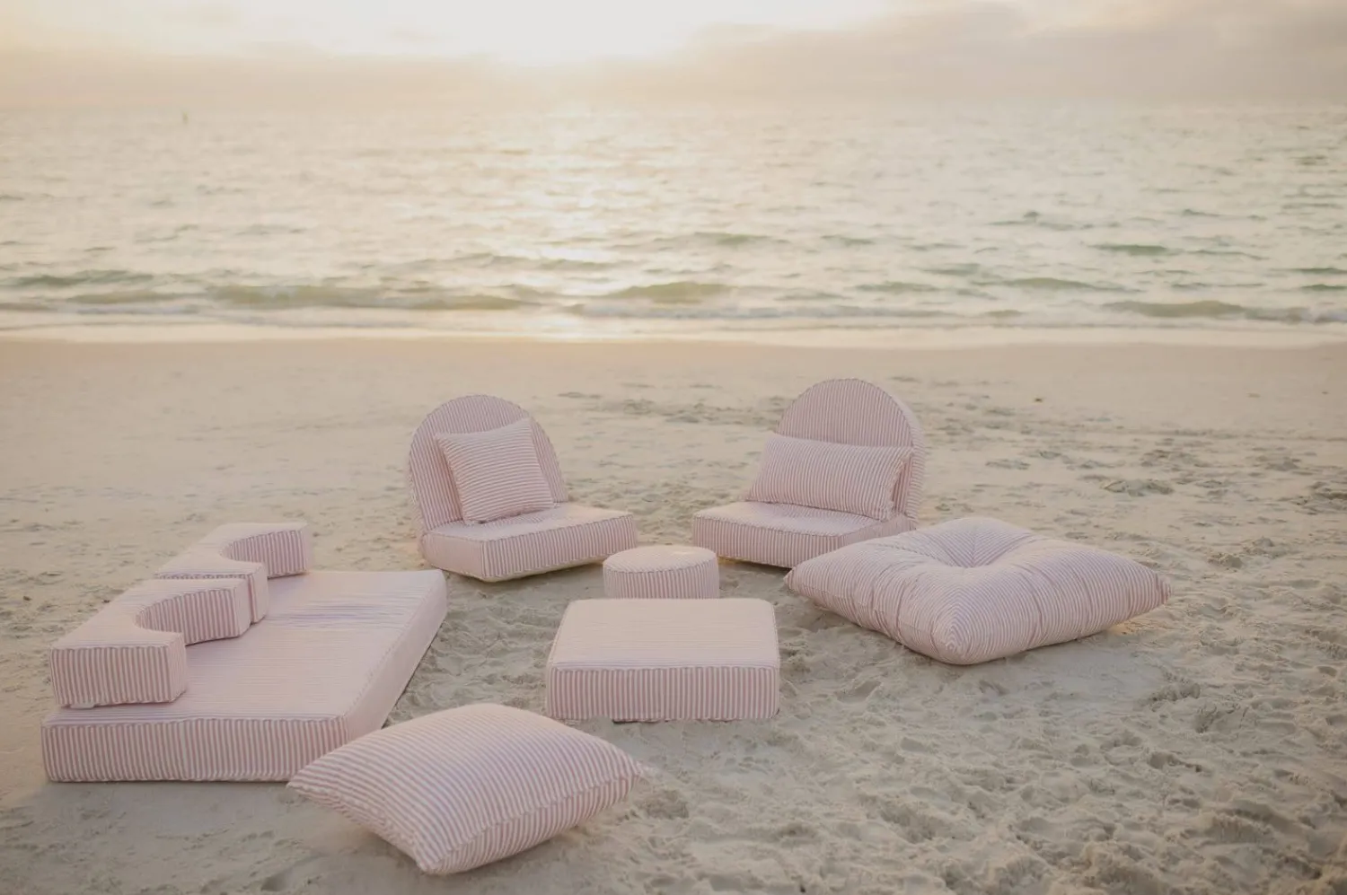 The Rectangle Throw Pillow - Lauren'S Pink Stripe^Business & Pleasure Co. Fashion