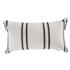 The Rectangle Throw Pillow - Malibu Black Stripe^Business & Pleasure Co. New