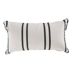 The Rectangle Throw Pillow - Malibu Black Stripe^Business & Pleasure Co. New