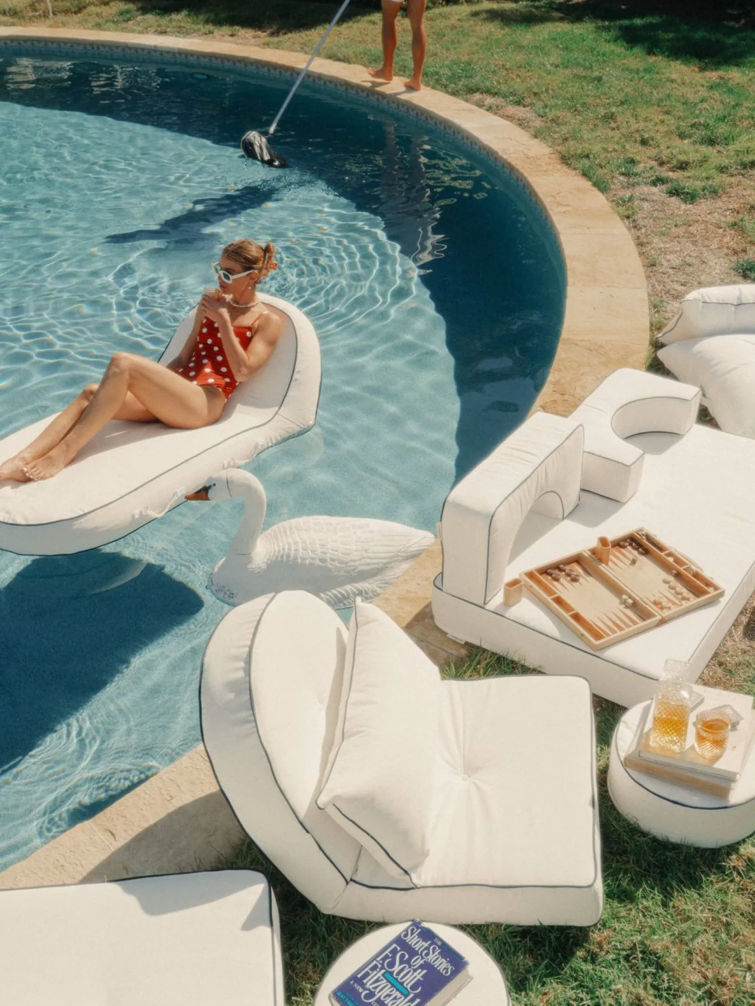 The Rectangle Throw Pillow - Rivie White^Business & Pleasure Co. Clearance