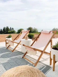 The Sling Chair - Lauren'S Pink Stripe^Business & Pleasure Co. New