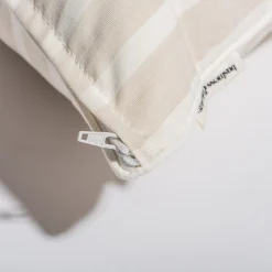 The Small Square Throw Pillow - Monaco Natural Stripe^Business & Pleasure Co. Hot