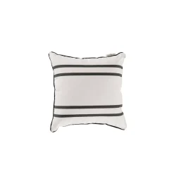 The Small Square Throw Pillow - Malibu Black Stripe^Business & Pleasure Co. Best