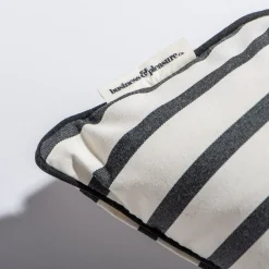 The Small Square Throw Pillow - Monaco Black Stripe^Business & Pleasure Co. Online