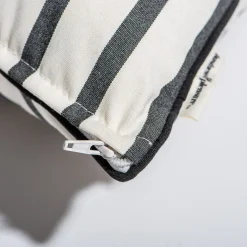 The Small Square Throw Pillow - Monaco Black Stripe^Business & Pleasure Co. Online