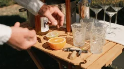 The Tall Folding Table - Teak^Business & Pleasure Co. Clearance