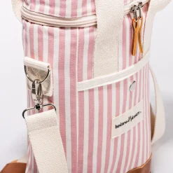 The Wine Cooler Tote Bag - Laurens Pink Stripe^Business & Pleasure Co. Hot