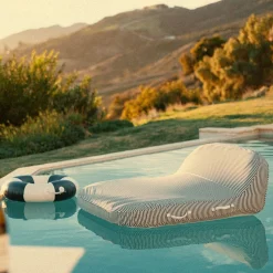 The Xl Pool Lounger - Laurens Navy Stripe^Business & Pleasure Co. Hot