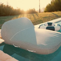The Xl Pool Lounger - Laurens Navy Stripe^Business & Pleasure Co. Hot